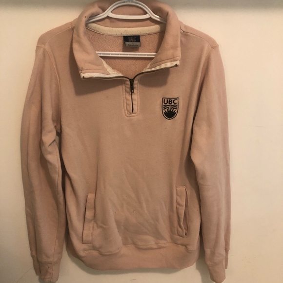 Pink Zip Up Crew Neck - Picture 1 of 3